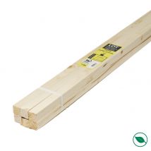 Lot De 6 Tasseaux Sapin Rabotés 2400 X 21 X 21 Mm - Fsc 100% - Bricoman