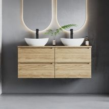 Meuble Double Vasque 120cm Viggo Bois - Bricoman