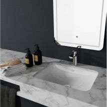 Vasque À Encastrer Sous Plan 55 Cm En Céramique Blanche Taormine - Bricoman