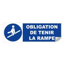 Adhésif Obligation De Tenir La Rampe - 450x150mm - 4067117 - Bricoman
