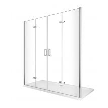 Porte De Douche Pliante Avec Ouverture À Quatre Porte H 190 - 118-121,5 Cm - Bricoman