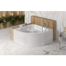 Baignoire D'Angle 140x140 Acrylique Haute Densité Sanindusa Agres Blanche Livrée Avec Pieds Réglables (tablier Non Inclus) - Bricoman
