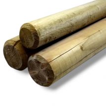 Pack De 3 Poteaux Ronds En Pin Traité 8x200 Cm - Bricoman