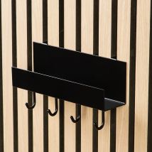 Étagère Noire Avec Crochets – Accessoire Pour Panneaux Muraux Acoustiques De Nordic Acoustics - Tecnomat