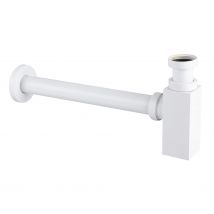 Balneo - Siphon De Lavabo Carré En Laiton Blanc - Siphon De Salle De Bain Moderne - Bricoman