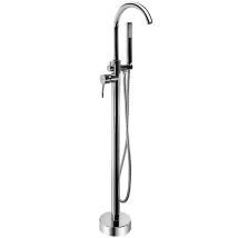 Robinet De Baignoire Sur Pied Rea Lungo Chrome 20,5x110,5cm - Tecnomat