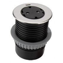 Prise Encastrable Affleurante Schuko + Usb-c - Noir - Otio - Bricoman