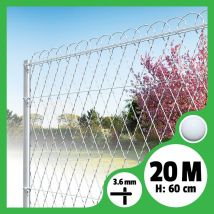 Bordure Parisienne Ronde Longueur 20m - Blanc, 60cm, 3.6mm - Bricoman