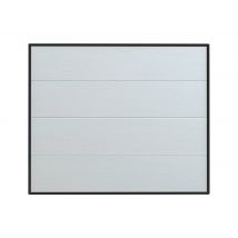 Porta Per Garage Sezionale Effetto Legno Con Motore Somfy Bianco - Prieta - Bricoman