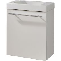 Meuble Blanc Mat Solo Avec Lave-mains Pour Robinet À Gauche - Bricoman