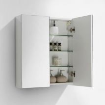 Armoire De Toilette Bloc-miroir Siena Largeur 60 Cm Blanc Laqué - Bricoman