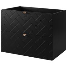 Meuble Sous Vasque Madis Noir 80 Cm G - Bricoman