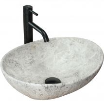 Vasque À Poser Rea Sofia Light Stone Grey 41x34,5x15cm - Bricoman