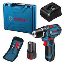 Perceuse-visseuse Bosch Gsr 12v-15 2 X 2,0 Ah + 10 Accessoires - Bricoman