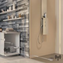 Pompe De Relevage Aspirante Kinefloor Plus Compatible Avec Tous Les Receveurs Kinedo (hors Kineline Et Kinemoon Style) Détection D'Eau Sans Fil - 