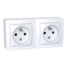 Prise De Courant Double 2p+t Alréa Schneider Electric - Complet - 16a - Bricoman