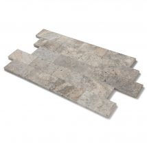 Pavé Travertin Gris Silver 30,5x15,25x3 Cm (vendu Au M² - 22 Pavés/m²) - Ro'ma Nature - Bricoman