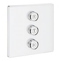 Grohe Smartcontrol Partie De Finition Pour Robinet De Douche Encastrable Avec Robinet D'Arr6et 3 Fonctions Carré Blanc - Bricoman