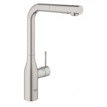 Mitigeur Évier Essence À Bec Haut Avec Douchette Extractible 2 Jets Supersteel 30270dc0 Grohe - Bricoman