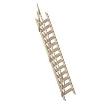 Escalier Bois 13 Marches - Hauteur À Franchir 2.75m - Rampe À Gauche - Largeur 0,53m - Cottage-p-275-mcg - Tecnomat