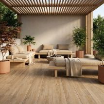 Carrelage Albar Roble 20x120 Cm Effet Bois Antidérapant R11 - Bricoman