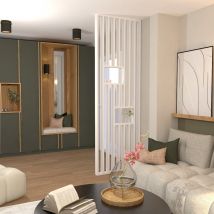 Cloison De Séparation Claustra Aluminium Avec Niches – Blanc Ral 9016ft – 800 X 2495 Mm - Bricoman