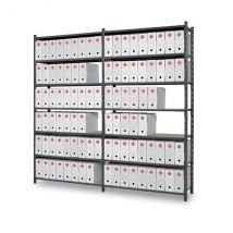 Rayonnage D'Archives Double Face - Module De Départ : 2000x1500x366mm - Rayarch/ed/2015366 - Bricoman