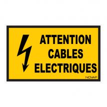 Panneau Attention Cables Électriques - Rigide 330x200mm - 4161280 - Bricoman