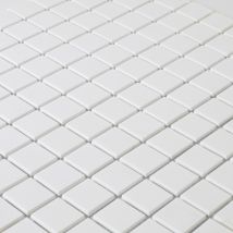 Mosaïque En Solid Surface 100 X 50 Cm - Carreau 2,5 X 2,5 Cm Blanc Pur Lisse - Bricoman