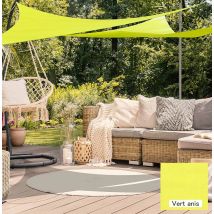Voile D'Ombrage Triangulaire 3x3x3m Vert Anis - Tecnomat