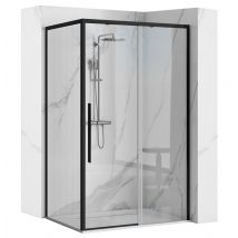 Cabine De Douche Rea Solar 90x120 Black - Bricoman