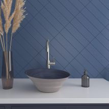 Carrelage Sol/mur Premium Bleu Indigo Mat 7,5x30cm Flat - Bricoman