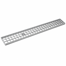 Grille Rectangulaire En Acier Galvanisé, Largeur 20 Cm, Longueur 100 Cm, Épaisseur 2 Cm - Tecnomat