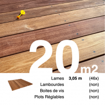 Planches De Terrasse Bois Exotique Cumaru Pour 20 M² • Longueur 3,05 M • Livraison Gratuite - Bricoman