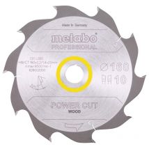 Lame De Scie Circulaire Metabo Pro 628005000 - "power Cut Wood" - Hw/ct - 190x2,2x30mm - 14 Dents - Bricoman