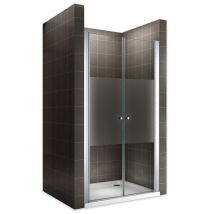 Gina Porte De Douche H 195 Cm Largeur Réglable 76 À 80 Cm Verre Semi-opaque - Tecnomat