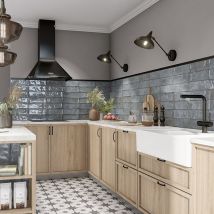 Carrelage Mur Antica Bleu 10x30 Cm - Reflex Boutique - Bricoman