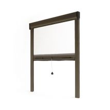 Moustiquaire Enroulable Fenêtre Recoupable 100x80 Cm, Coffre Alu Premium Bronze Laqué, Avosdim - Tecnomat