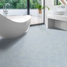 Carrelage Sol Mat Certeca Vintage Prime Hydraulique Effet Carreaux De Ciment Bleu Clair | 15x30 (carton Avec 22 Unités = 1 M2) - Bricoman