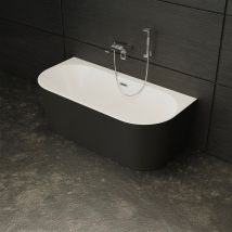 Baignoire Ilot Naos 170 Noire 170 X80 X58 Cm, By Spalina - Bricoman