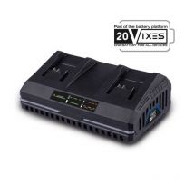 Chargeur Double - Scheppach - 4,5 A - Sdbc4.5a - Charge Simultanément Deux Batteries Li-ion De La Gamme Scheppach 20v Ixes - Bricoman