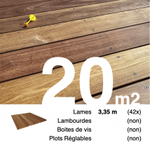 Planches De Terrasse Bois Exotique Cumaru Pour 20 M² • Longueur 3,35 M • Livraison Gratuite - Bricoman