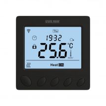 Wi-fi Régulateur De Température Programmable, W390, 16a, 230 V, Noir - Bricoman