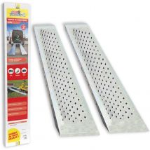 Rampe De Chargement X2 En Acier - 22,5 X 160 Cm - Capacité 200 Kg Par Rampe - Bricoman