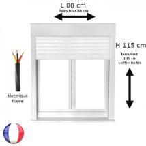 Fenêtre Pvc Avec Volet Roulant Électrique H 115 X L 80 Cm 2 Vantaux Pour Pose En Neuf - Bricoman