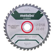 Lame De Scie Circulaire Ø216 Mm 40 Dentures En Biseau Alterné - Metabo Hwct 216 - Bricoman