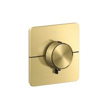 Hansgrohe Axor Showerselect Id Thermostat, Encastré, Softsquare, 1 Consommateur, 36758950, Farbe: Brushed Brass - Bricoman