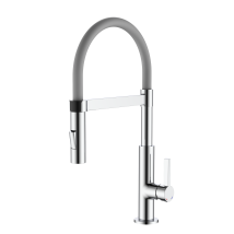 Mitigeur D'Évier De Cuisine À Deux Jets Dans Douche En Silicone Gris Pollini Acqua Design Mxcumc293ag - Chromé - Tecnomat