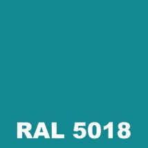 Peinture Mur Exterieur - Metaltop - Bleu Turquoise - Ral 5018 - Pot 15l - Bricoman