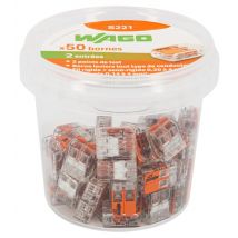 Pot De Connexion Wago, 2 Entrées, 32a, Transparent, Pour Fils 0,14-4 Mm², Sans Outil, Avec Points De Test, Cage Clamp - Bricoman